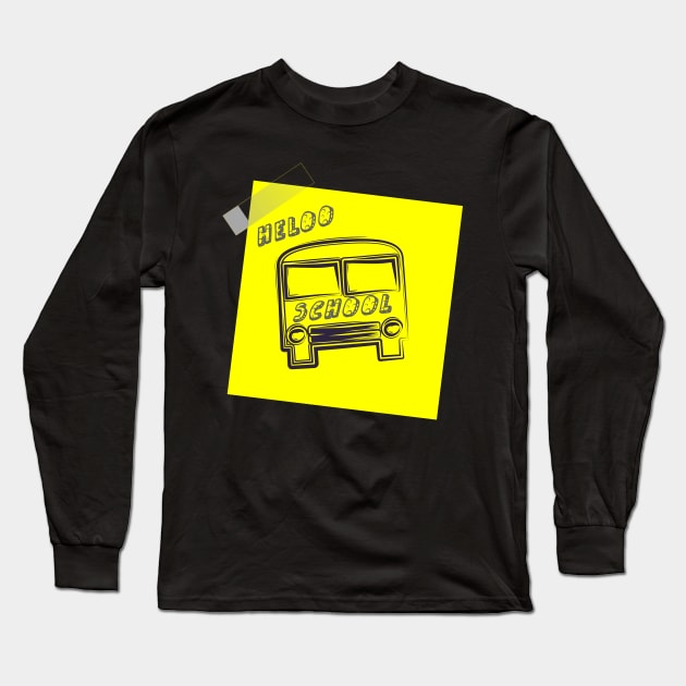 school bus Long Sleeve T-Shirt by Ahmed ALaa